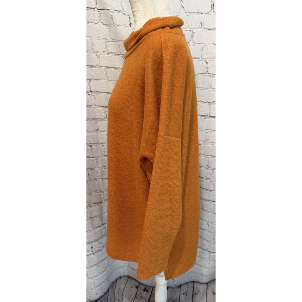 Antropologie Cowl Neck Oversized Women's Orange Sweater Size Medium - Picture 4 of 11